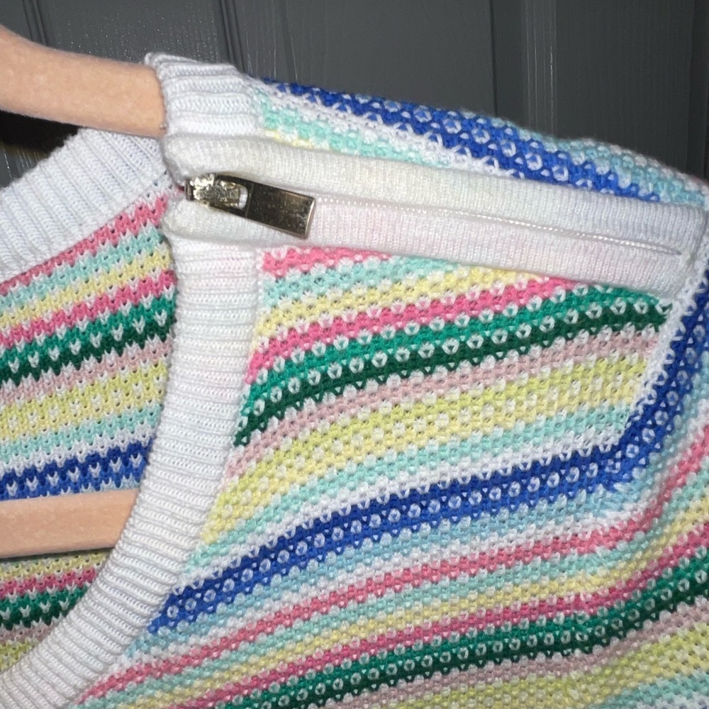 Talbots size M multi color sweater cotton/rayon blend lightweight. K - Picture 4 of 8